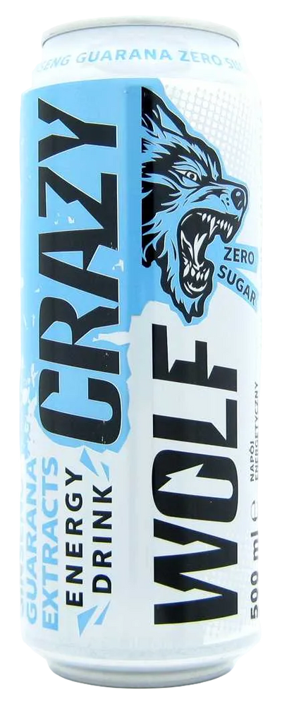 Crazy Wolf 500ML Ginseng Guarana Sugar Free 500MLx24